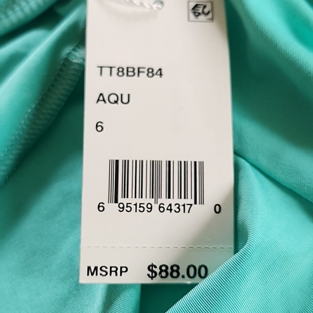 Trina Turk Fluttery Mint Color Tankini Top Size 6 NEW With Tags - Picture 7 of 8